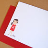 custom childrens flat cards | girl
