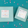 personalized gift labels | pink squares