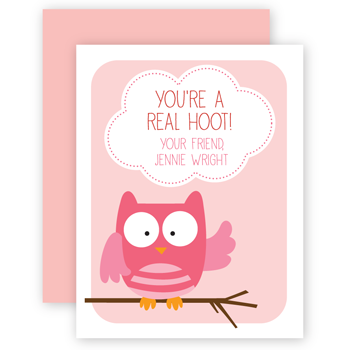 personalized valentines | owl
