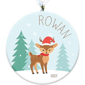 Personalized Ornament | Winter Deer