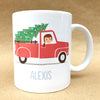 ceramic mug | girl in truck