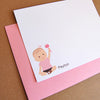 custom childrens flat cards | baby girl