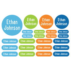 name labels | solid blues
