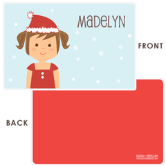 personalized Christmas placemat | girl