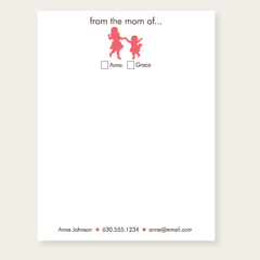 personalized notepad for mom | 2 kids