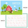 personalized kids placemat | horse and cow