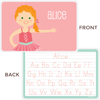 personalized kids placemat | ballerina
