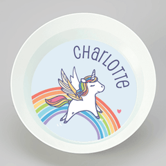 personalized bowl | rainbow unicorn