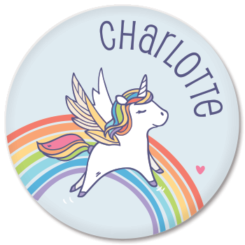 personalized plate | rainbow unicorn