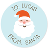 Santa Claus gift labels | 2.5" circles