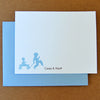 2 sibling flat note cards | choose-your-silhouettes