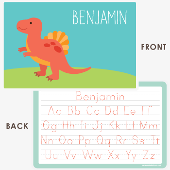 personalized kids placemat | spinosaurus
