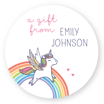 gift labels | rainbow unicorn