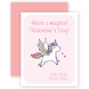 personalized valentines | pink unicorn