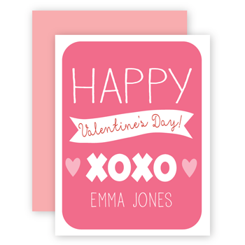 personalized valentines | xoxo pink