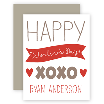 personalized valentines | xoxo red
